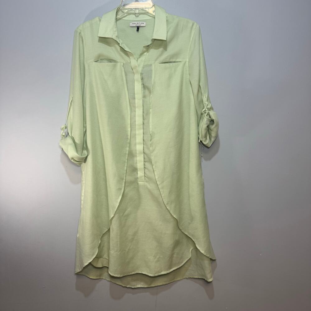 Halston Heritage light green dress with full removable liner. Size 10‎